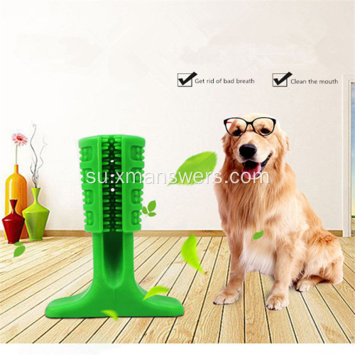 Anjing Sikat huntu nyapek iteuk beberesih kaulinan Silicone PetBrushing